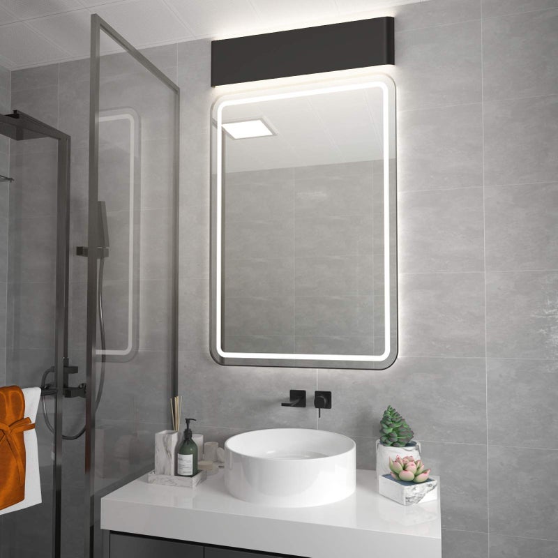 Aipsun 24in/20W LED Matte Black Modern Vanity Light Matte Black Wall Light Up Down Wall Mount Lights Indoor Modern Wall Light for Bathroom(Neutral White 4000K) - Image 2